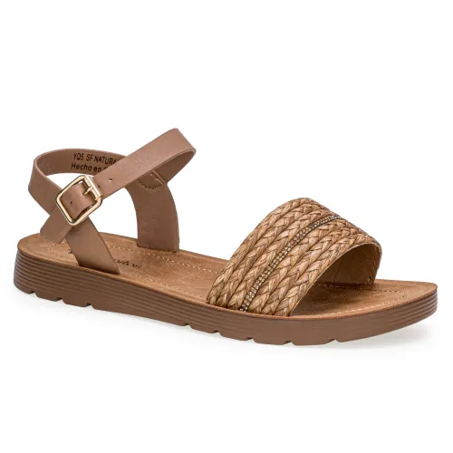 Platanitos Marron de Mujer modelo Sandalia Dama Sf Natura marrones claros sintéticos mujer 2025042121052495550 Sintético Sintético